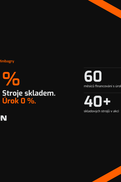 Develon stavební stroje s úrokem 0 % až na 60 měsíců